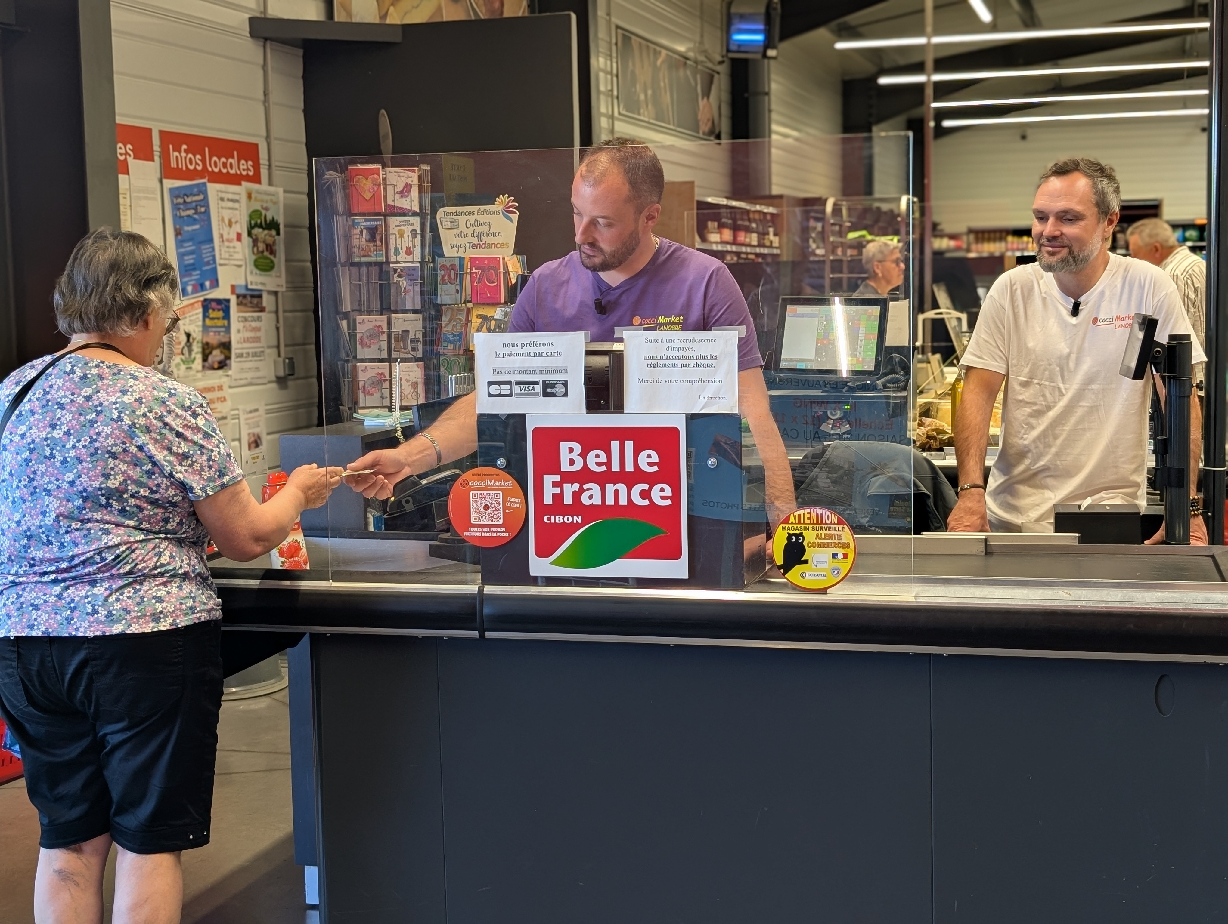 Reportage Coccimarket Lanobre - Caisse